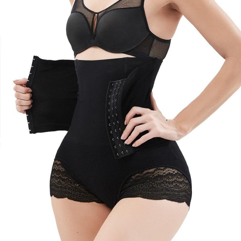 OMBMUT Compression Shapewear for Women Tummy Control High Waisted Cotton  Underwear Seamless Slimming Body Shaper Panties Black at  Women's  Clothing store